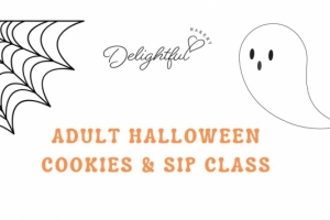 Spider web, ghost, adult halloween cookie class